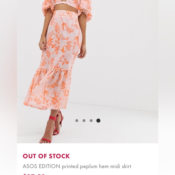 ASOS Edition Linen Midi Skirt - Picture 7 of 7